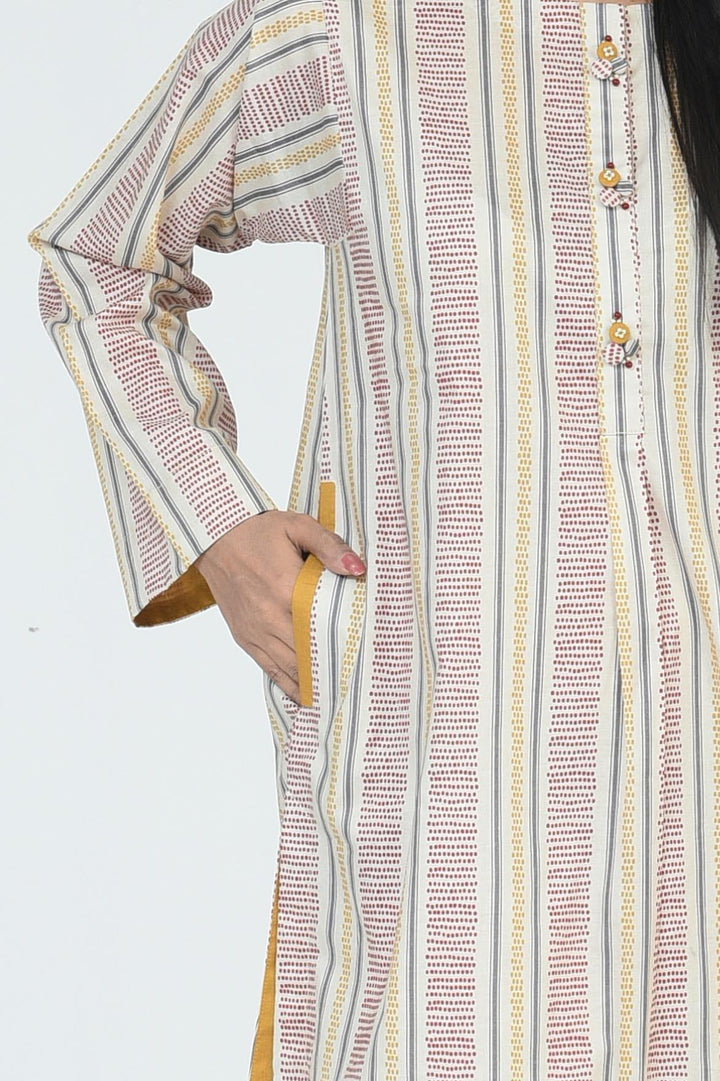 Mizaj | Geometra | 2 Pc | Unstitched | Cambric Shirt & Trouser | S2CB-22095995 - Studio by TCS