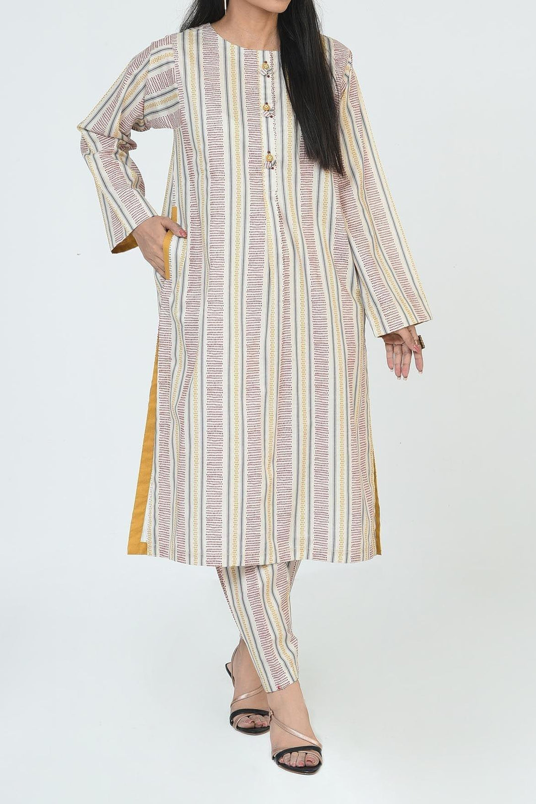 Mizaj | Geometra | 2 Pc | Unstitched | Cambric Shirt & Trouser | S2CB-22095995 - Studio by TCS