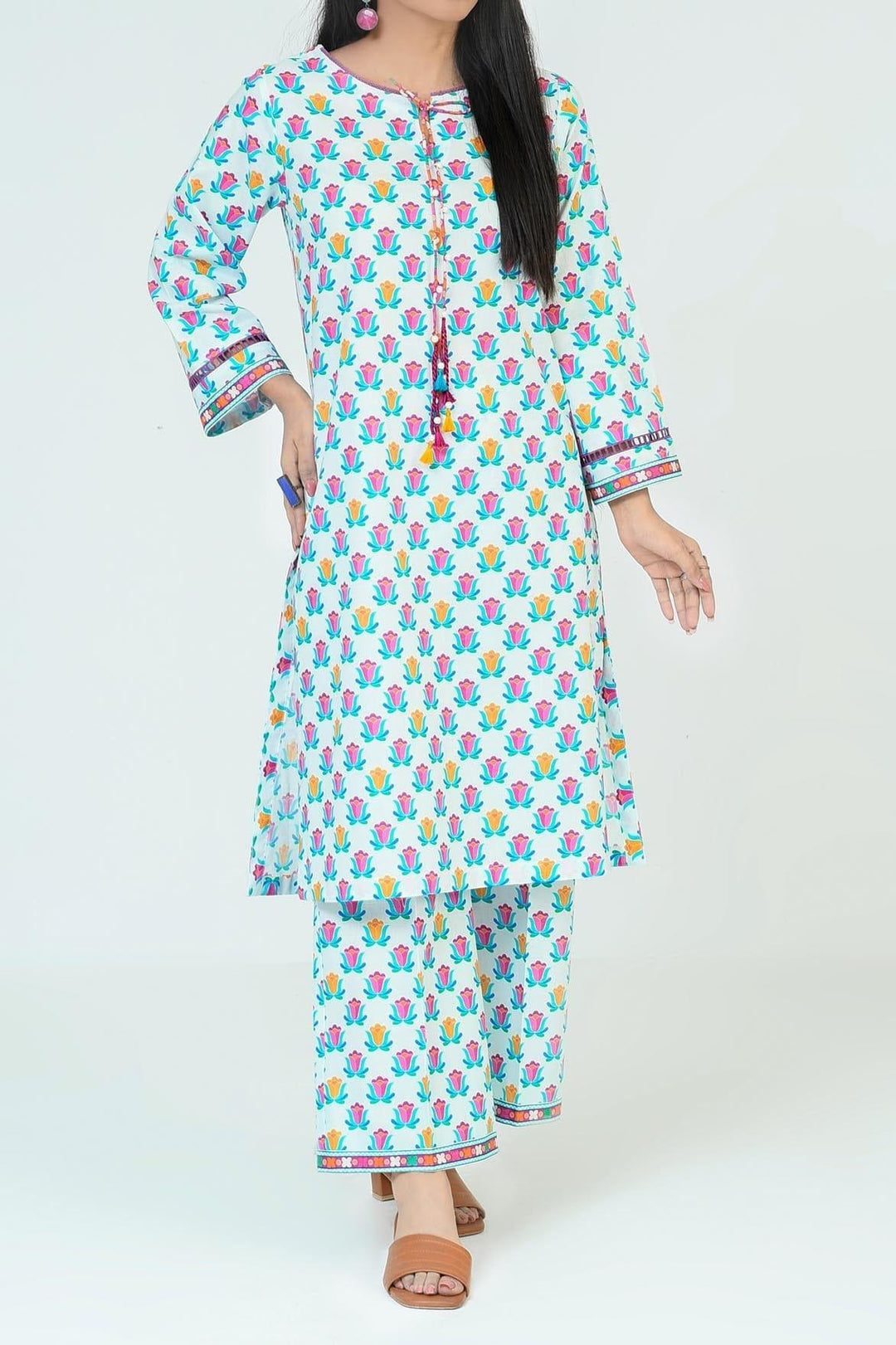 Mizaj | Bloomberry | 2 Pc | Unstitched | Cambric Shirt & Trouser | S2CB-22096003 - Studio by TCS
