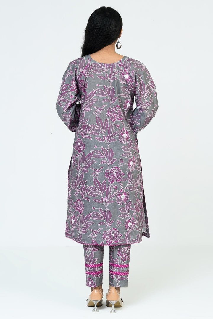 Mizaj | Steel Slate | 2 Pc | Unstitched | Cambric Shirt & Trouser | S2CB-22096004 - Studio by TCS