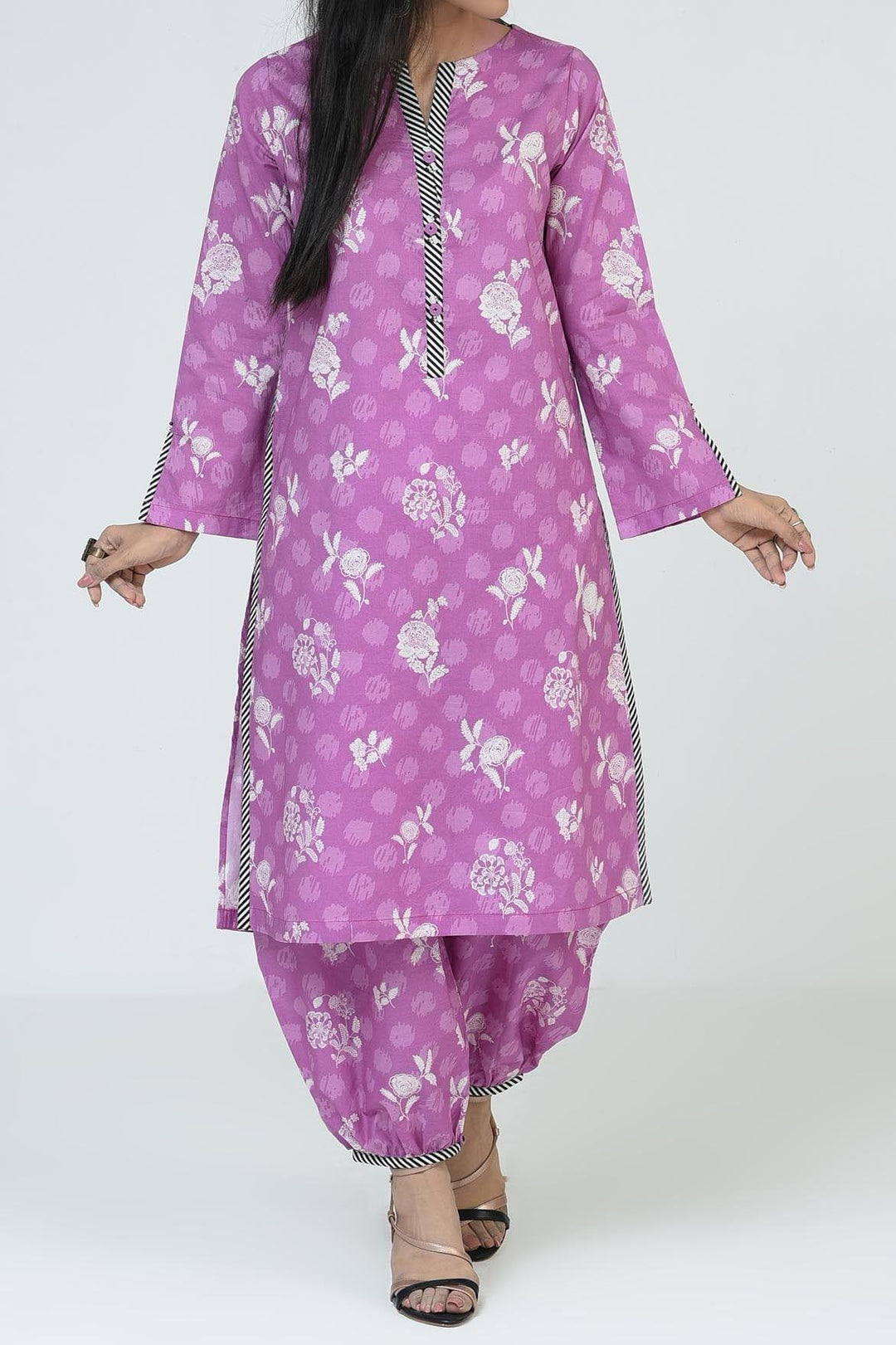 Mizaj | Flamingo | 2 Pc | Unstitched | Cambric Shirt & Trouser | S2CB-22096006 - Studio by TCS