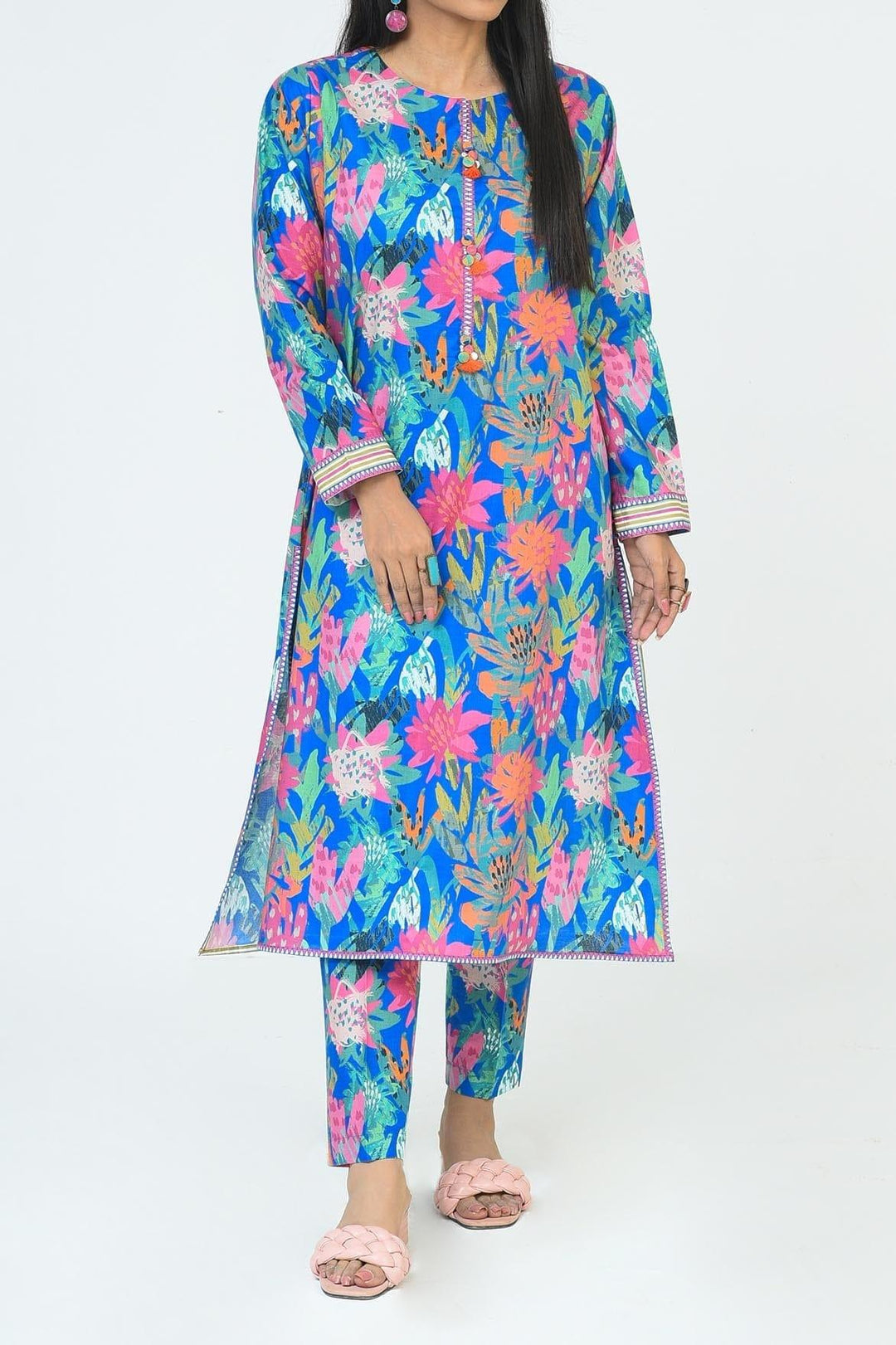 Mizaj | Tropical Scent | 2 Pc | Unstitched | Cambric Shirt & Trouser | S2CB-22096008 - Studio by TCS