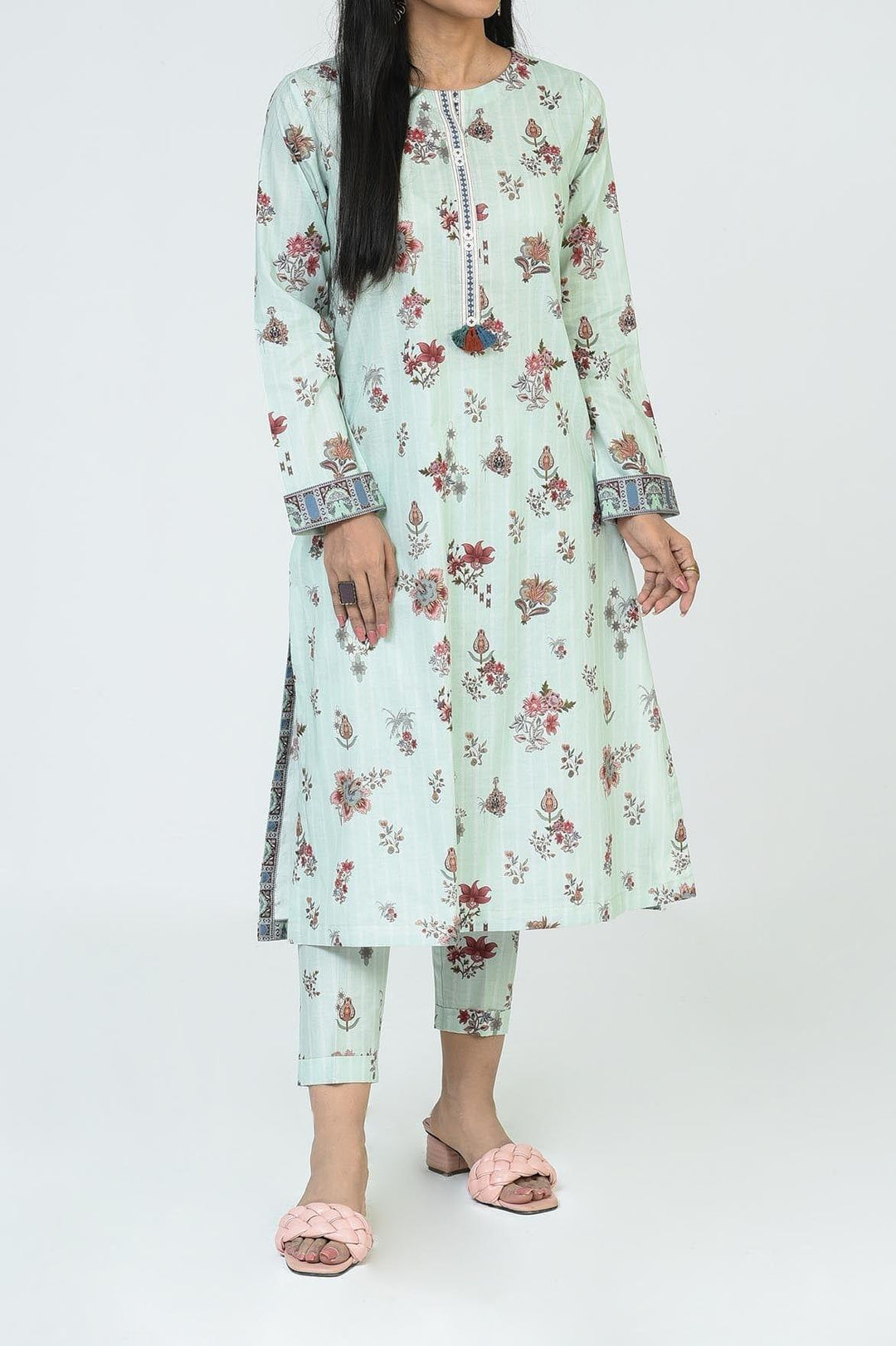 Mizaj | Oriental Flora |2 Pc | Unstitched | Cambric Shirt & Trouser | S2CB-22096012 - Studio by TCS