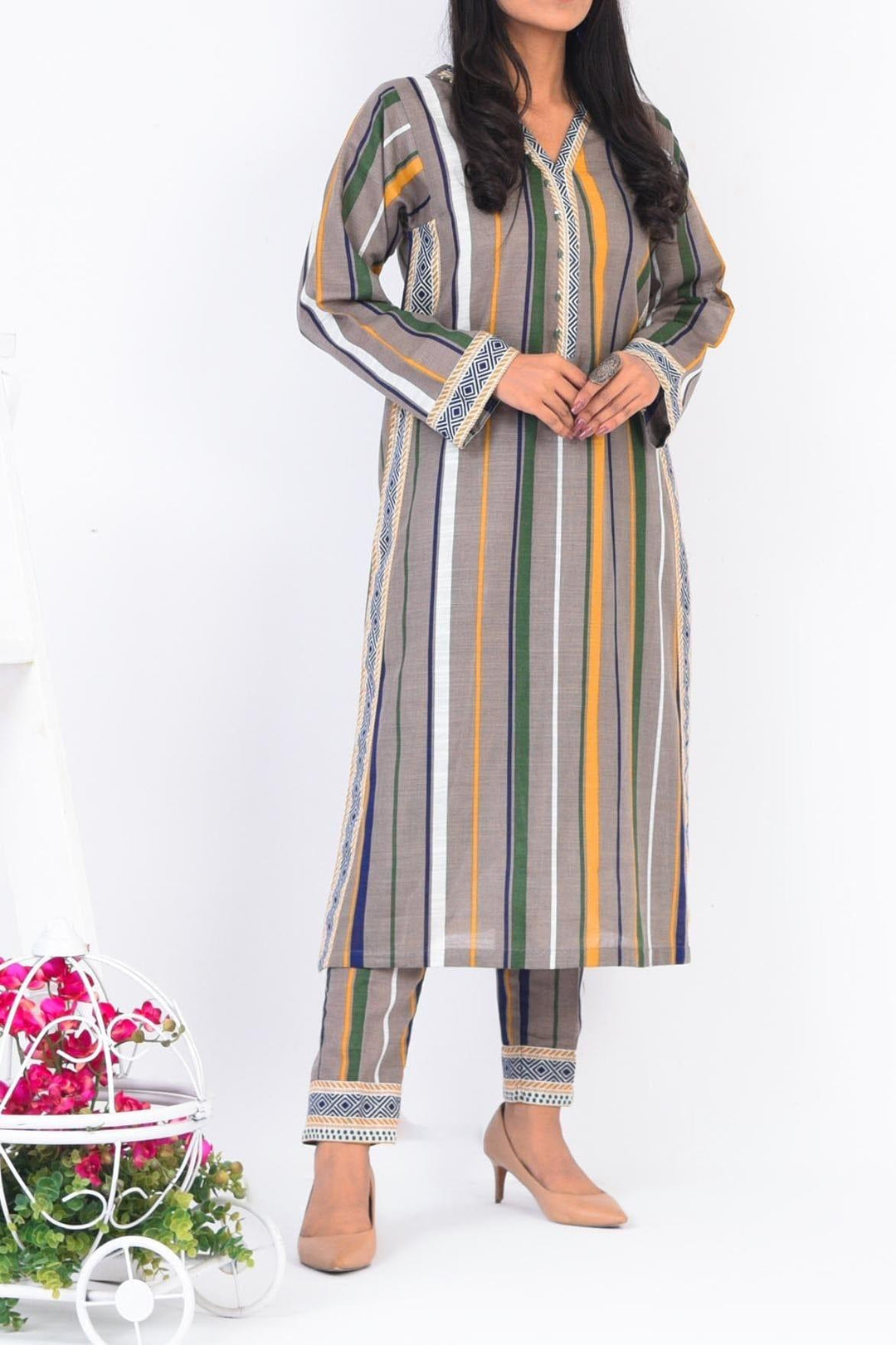 Mizaj | 2 Pc | Unstitched | Khaddar Shirt & Trouser | S2K-22096187 - Studio by TCS