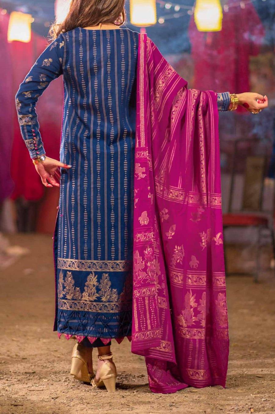 Mizaj - Unstitched Gold Jacquard - Festive Collection - 2205181 - 3 Piece - Studio by TCS