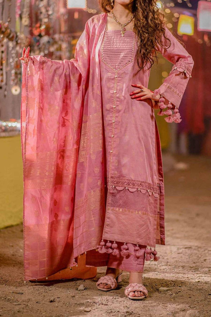 Mizaj - Unstitched Gold Jacquard - Festive Collection - 2205185 - 3 Piece - Studio by TCS