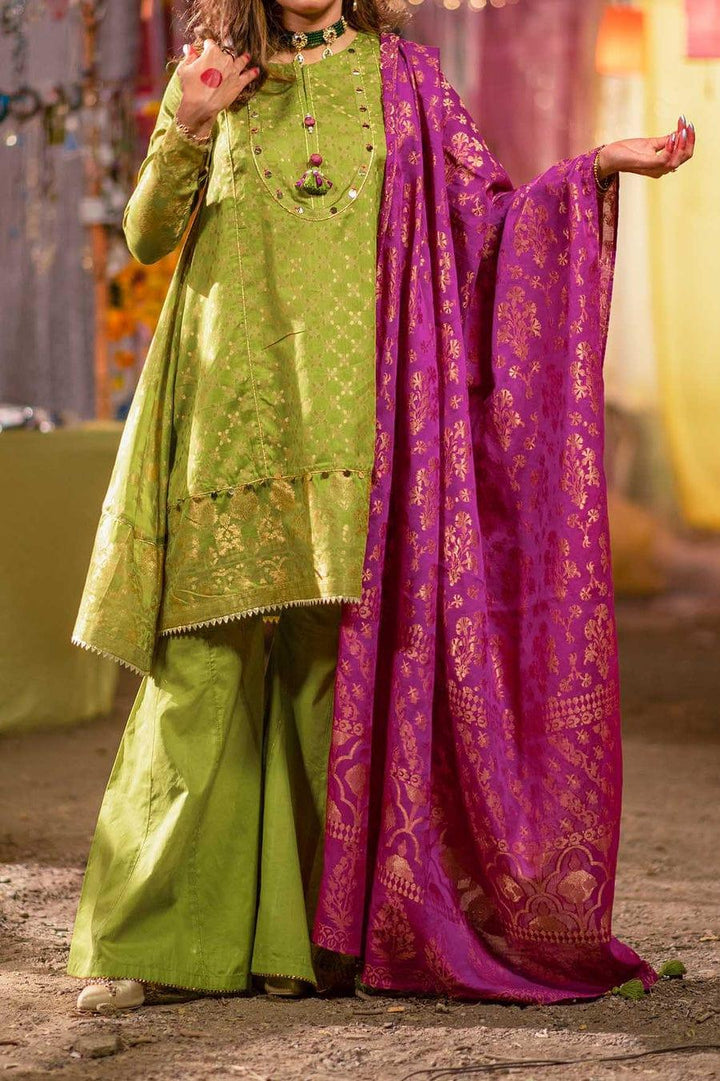 Mizaj - Unstitched Gold Jacquard - Festive Collection - 2205186 - 3 Piece - Studio by TCS