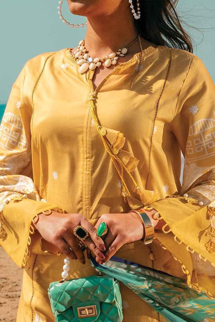 Mizaj - Unstitched Lawn with Chiffon Dupatta - 3 PC - Studio by TCS
