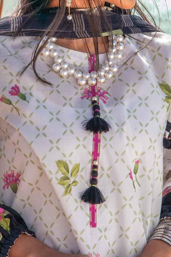 Mizaj - Unstitched Lawn with Chiffon Dupatta - 3 PC - Studio by TCS