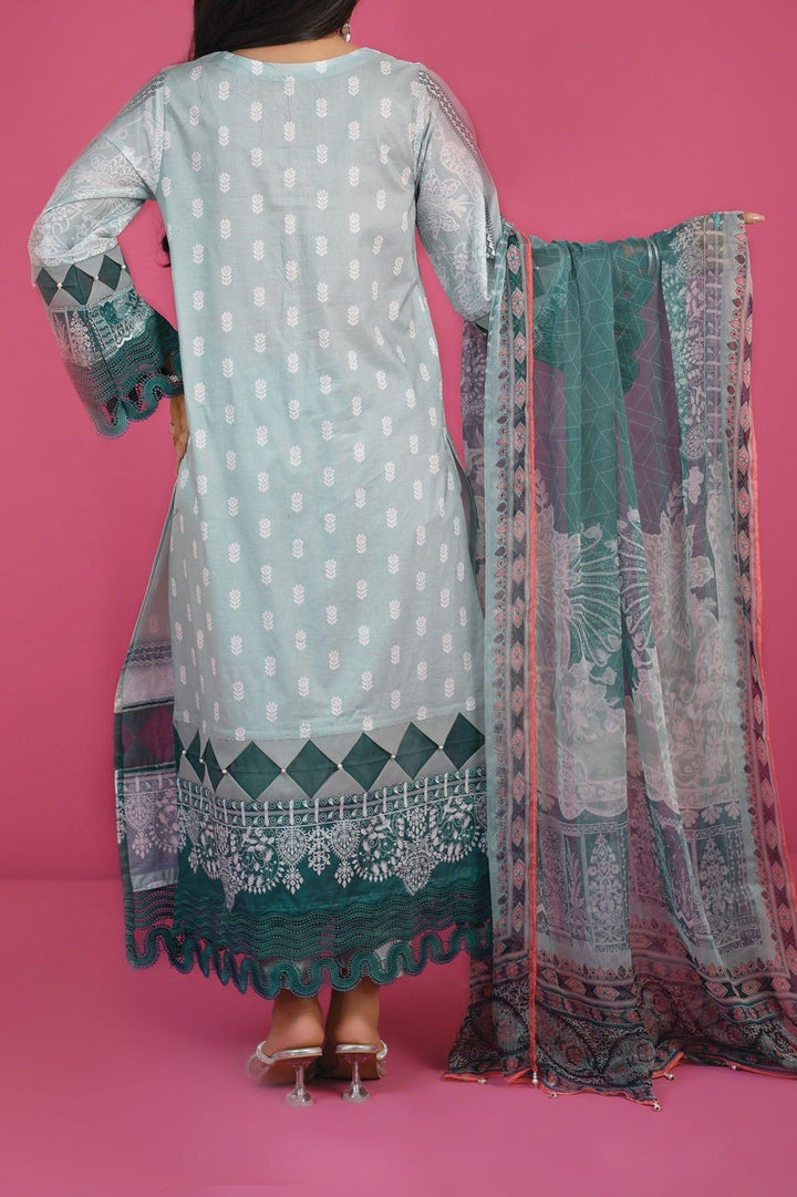 Mizaj - 3 Piece | Unstitched | Lawn with Chiffon Dupatta - S3L-2203112 - Studio by TCS