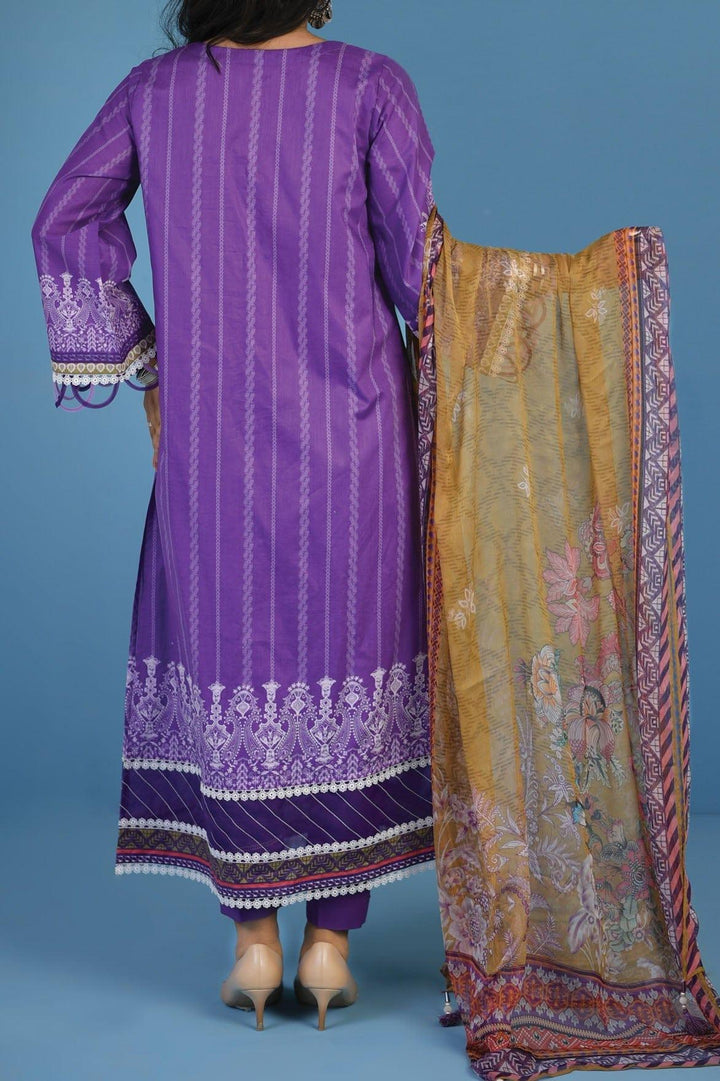 Mizaj - 3 Piece | Unstitched | Lawn with Chiffon Dupatta - S3L-2203113 - Studio by TCS