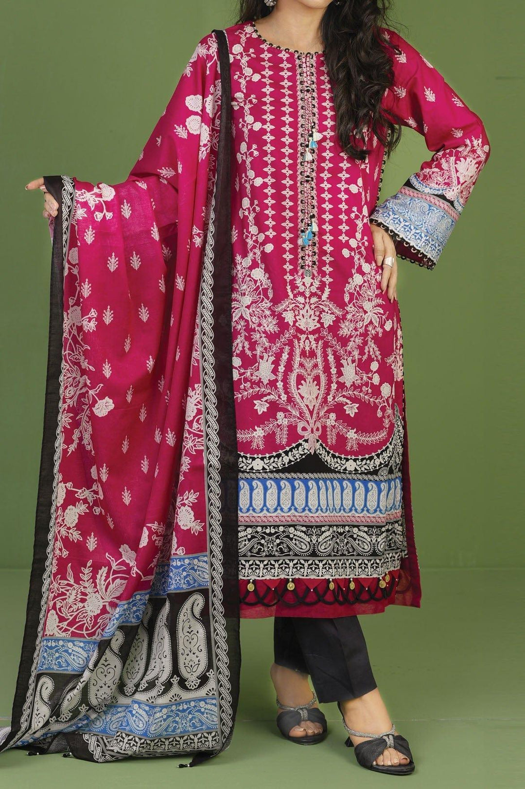 Mizaj - 3 Piece | Unstitched | Lawn - S3L-220396 - Studio by TCS