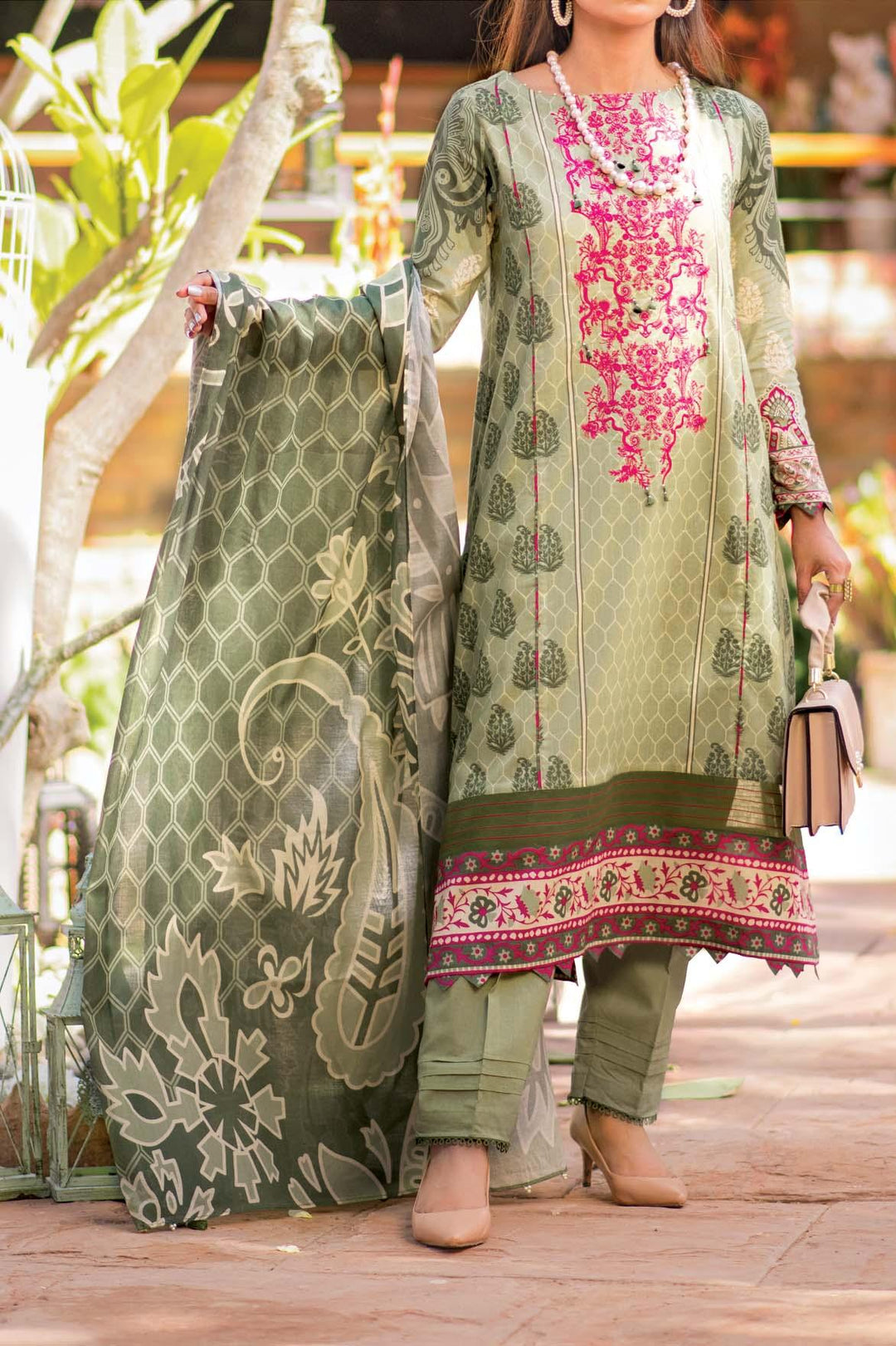 Mizaj - 3 Piece | Unstitched | Embroidered Lawn - S3LE-220120 - Studio by TCS