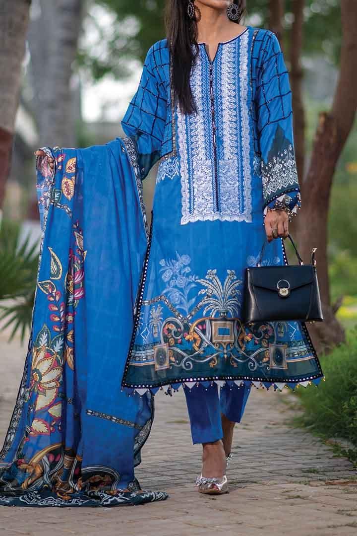 Mizaj - Unstitched Embroidered Lawn - 3 PC - Studio by TCS