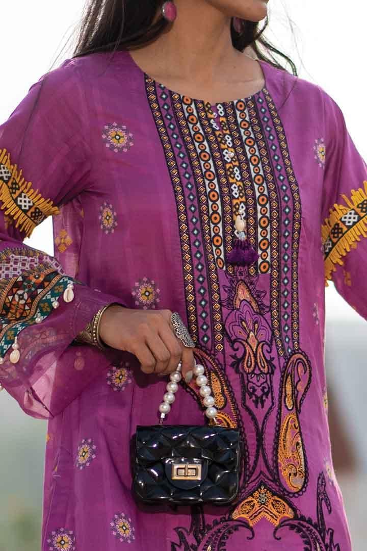 Mizaj - Unstitched Embroidered Lawn - 3 PC - Studio by TCS