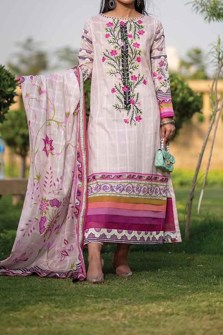 Mizaj - Unstitched Embroidered Lawn - 3 PC - Studio by TCS