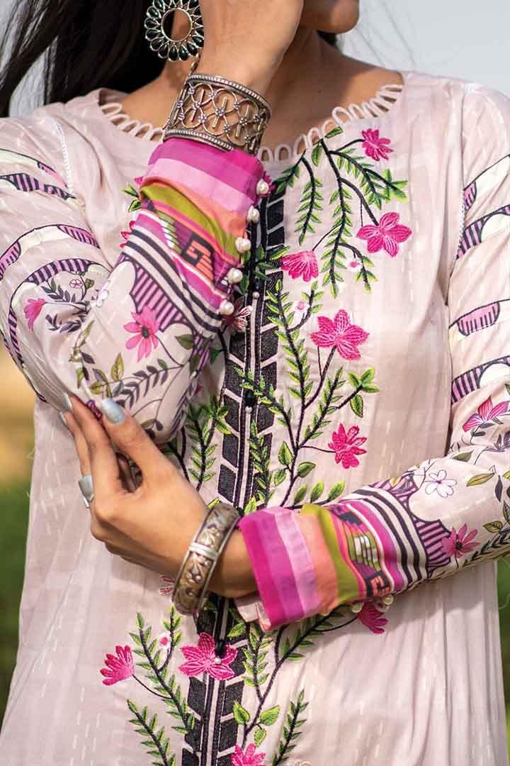 Mizaj - Unstitched Embroidered Lawn - 3 PC - Studio by TCS