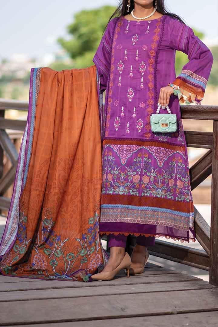 Mizaj - Unstitched Embroidered Lawn - 3 PC - Studio by TCS