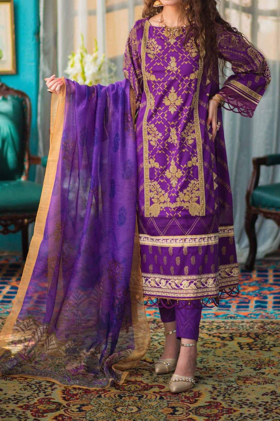 Mizaj - Unstitched Gold Paste - Festive Collection - 2203208 - 3 Piece - Studio by TCS