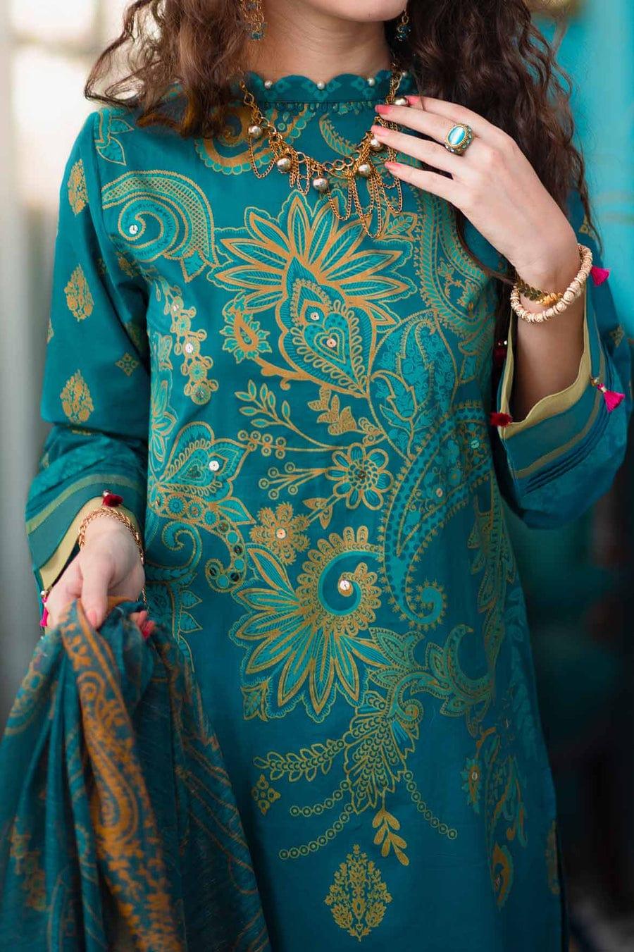 Mizaj - Unstitched Gold Paste - Festive Collection - 2203213 - 3 Piece - Studio by TCS