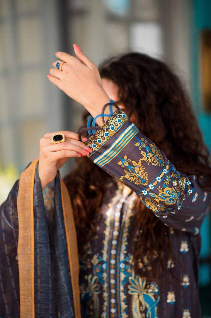 Mizaj - Unstitched Gold Paste - Festive Collection - 2203214 - 3 Piece - Studio by TCS