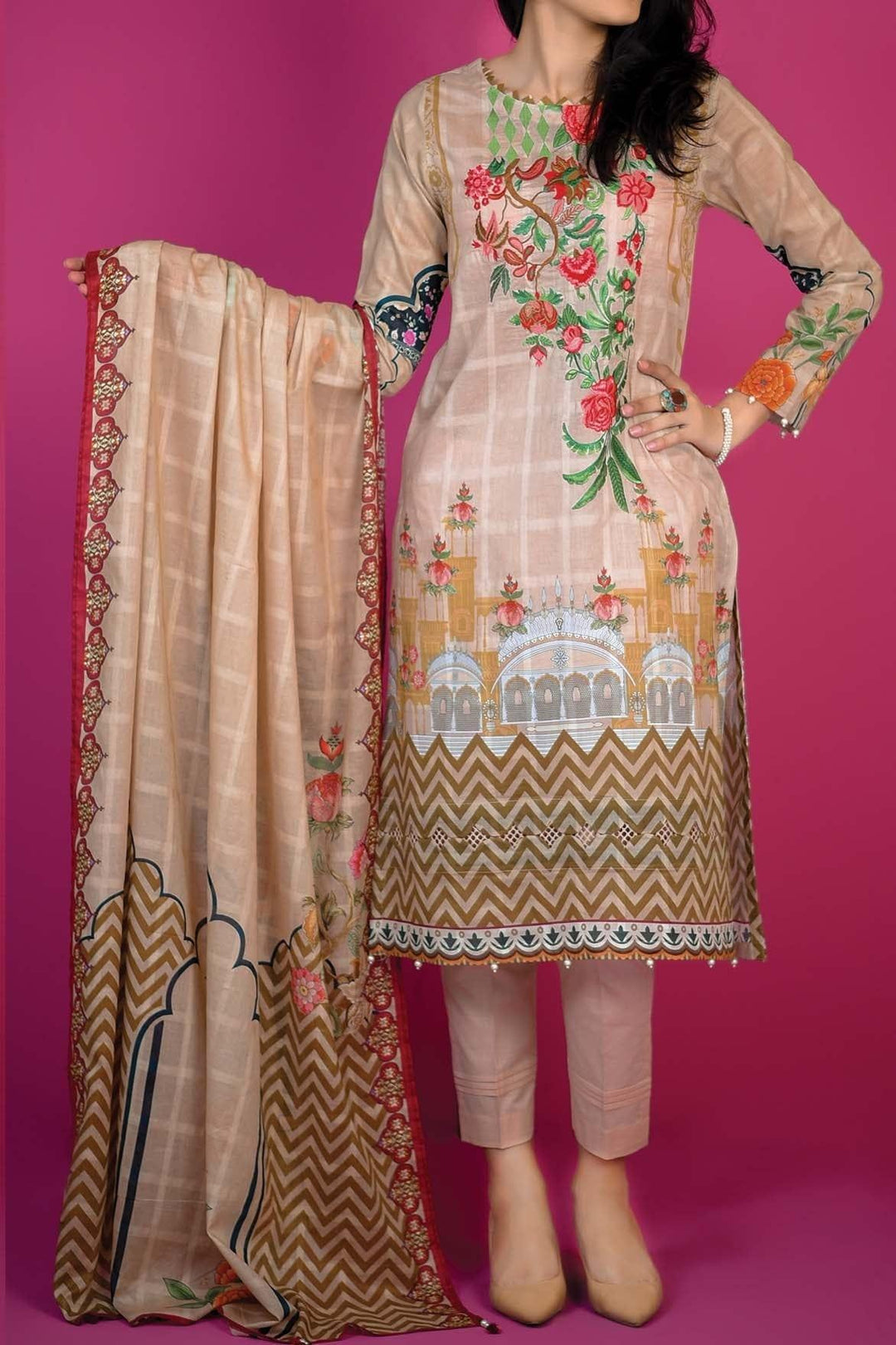 Mizaj - 3 Piece | Unstitched | Embroidered Lawn - S3RL-220171 - Studio by TCS
