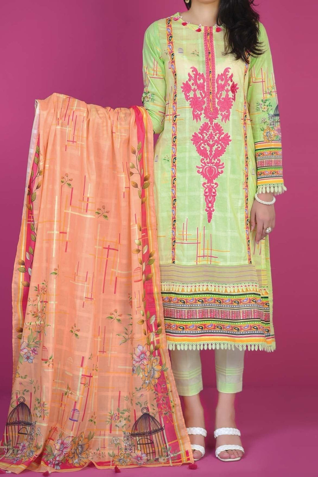 Mizaj - 3 Piece | Unstitched | Embroidered Lawn - S3RL-220172 - Studio by TCS