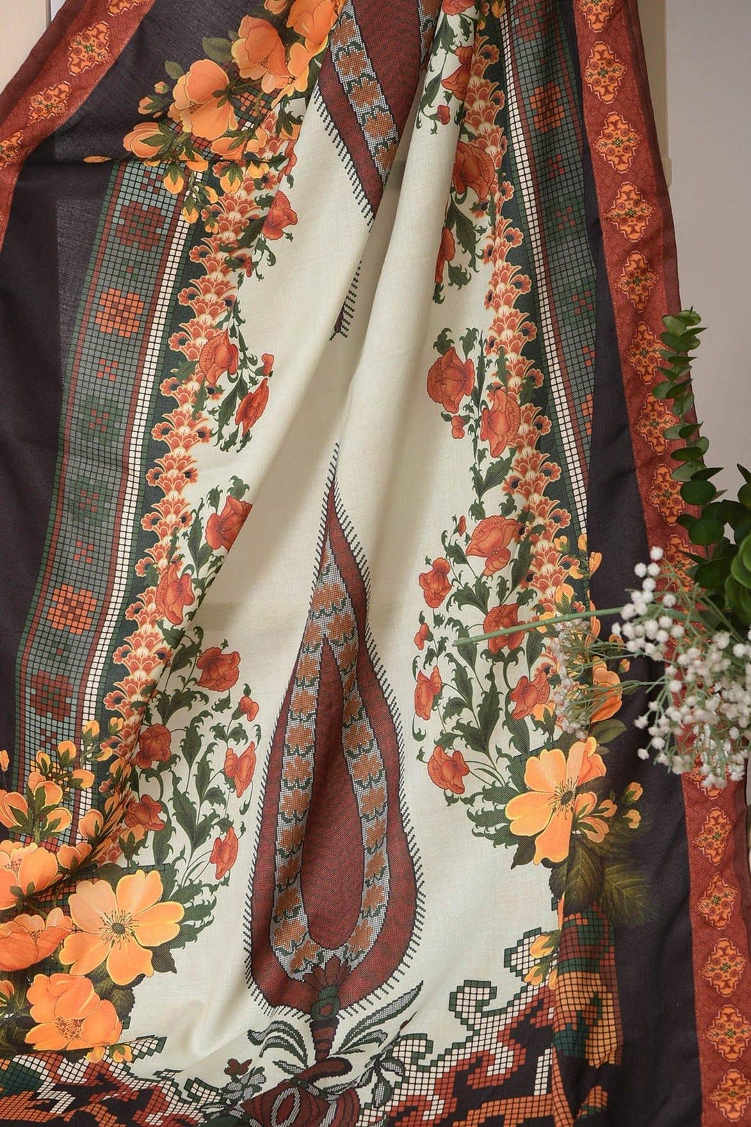 Mizaj - Printed Winter Shawl - Studio by TCS