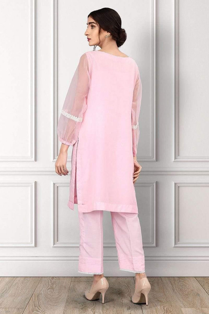 Sadia Aamir - Baby Pink Rosé - SAL-09 - Handwork Embroidered - 1 Piece