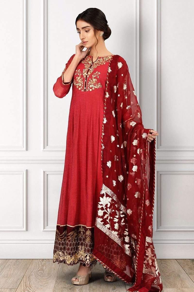 Sadia Aamir - Berry Pink Yaqoot - SAL-06 - Embroidery - 1 Piece