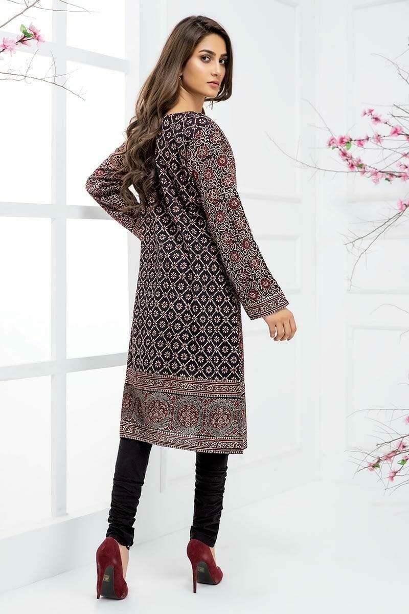 Sadia Aamir - Black and Red Mughal Madder - SA-LP26 - Cotton - Block Print - 1 Piece