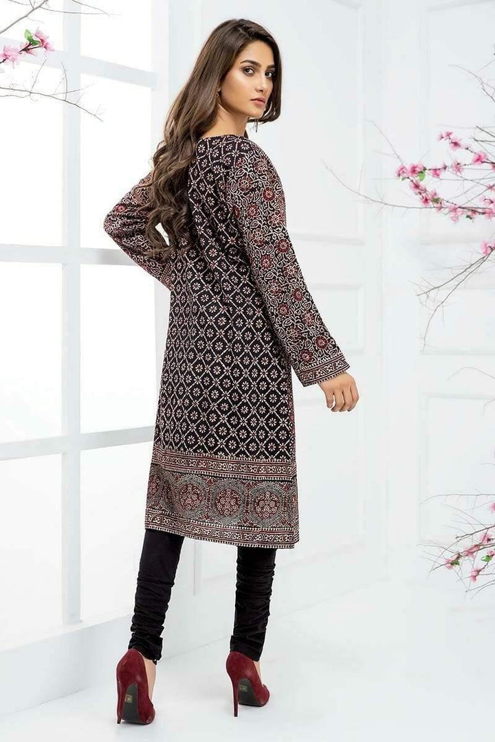 Sadia Aamir - Black and Red Mughal Madder - SA-LP26 - Cotton - Block Print - 1 Piece