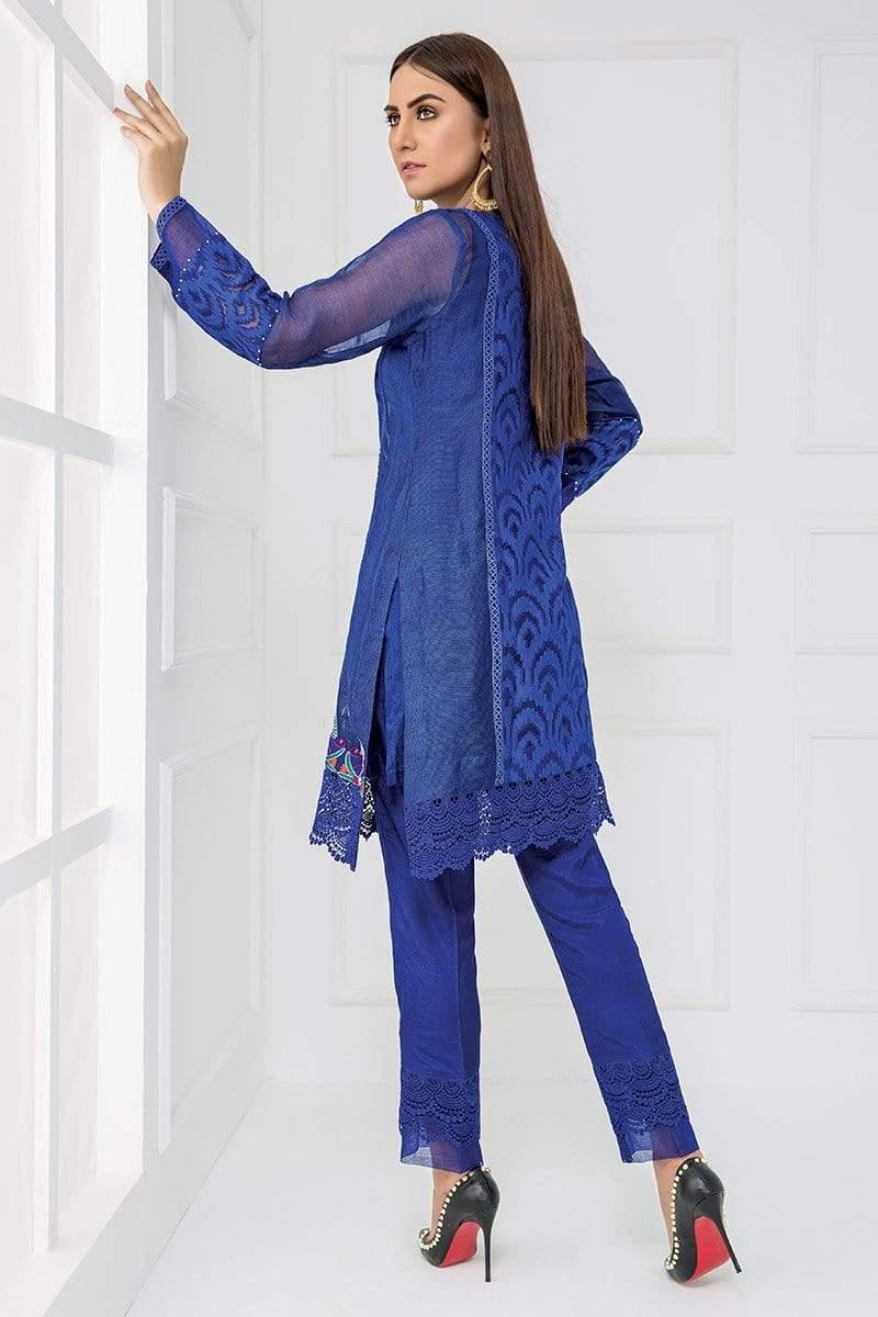 Sadia Aamir - Blue Enchant - SA-LP10 - Organza - Silk - 1 Piece