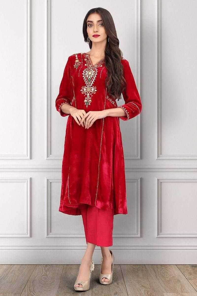 Sadia Aamir - Dark Pink Hurrem - SAL-03 - Embroidered - 1 Piece