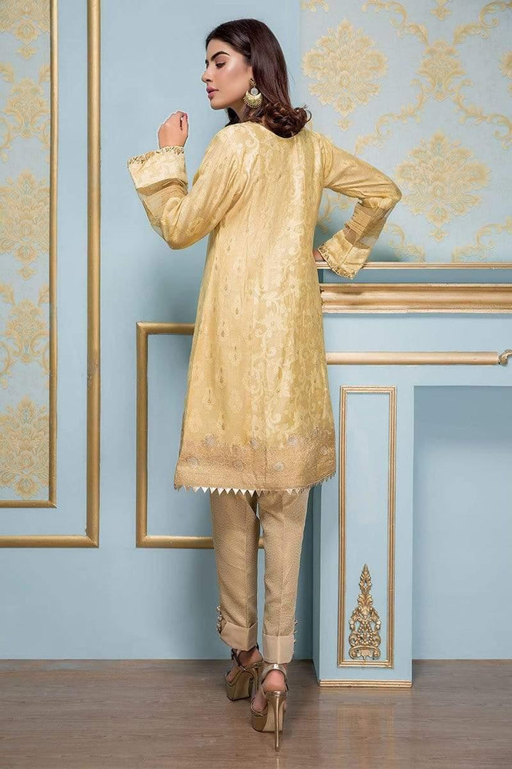 Sadia Aamir - Light Yellow Meringue - SA-LP07 - Khaddi Banarsi - 1 Piece