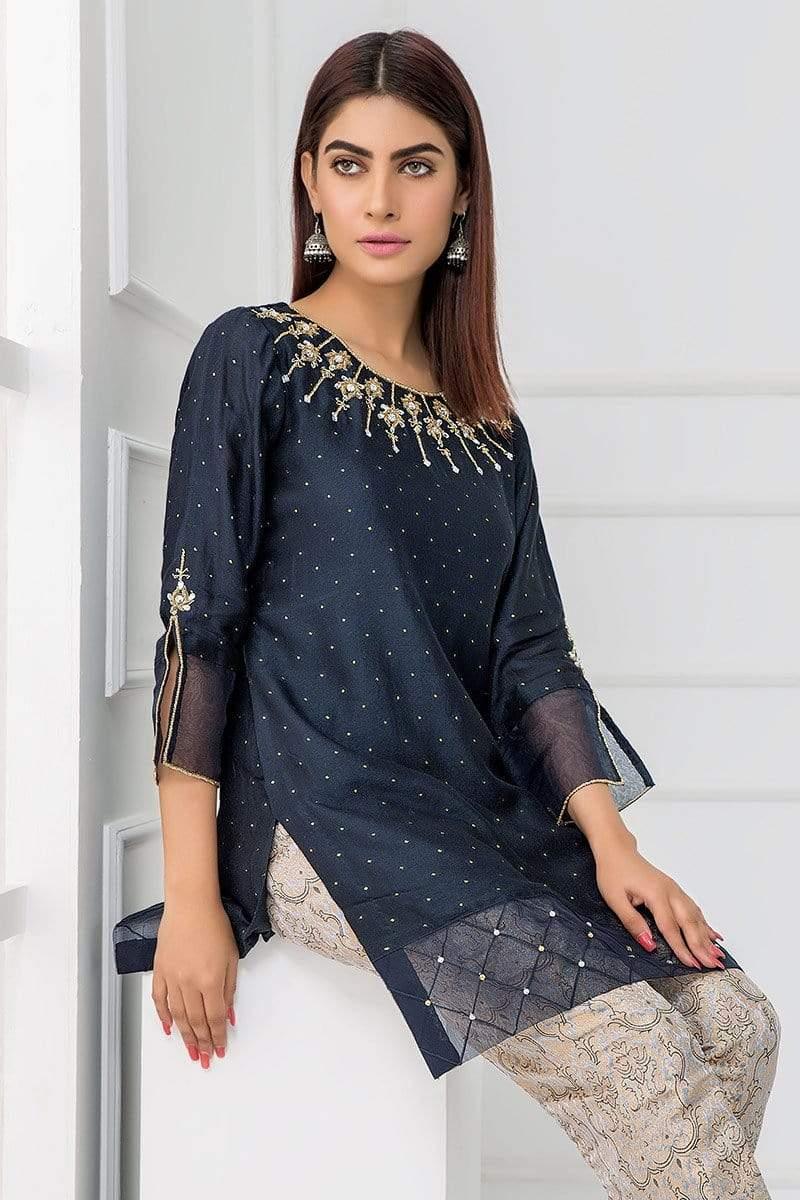 Sadia Aamir - Midnight Blue Royal - SA-LP04 - Khaddi Cotton - 1 Piece
