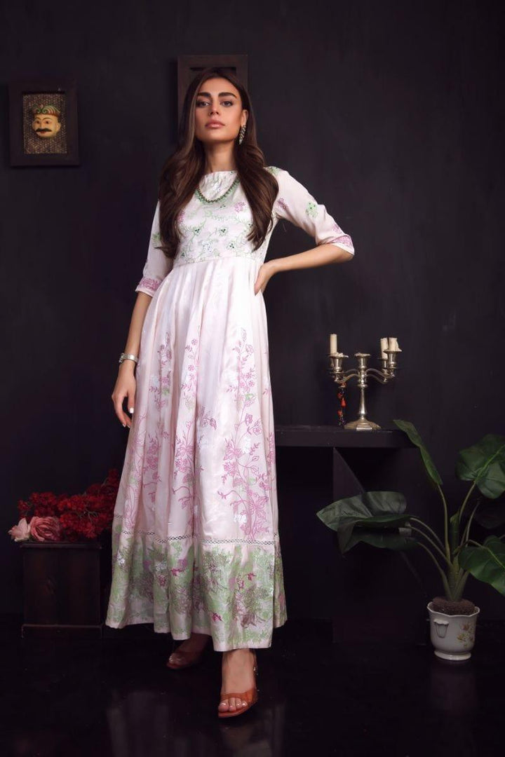 Sadia Aamir - Powder Pink Vasl - Block Print - 1 Piece