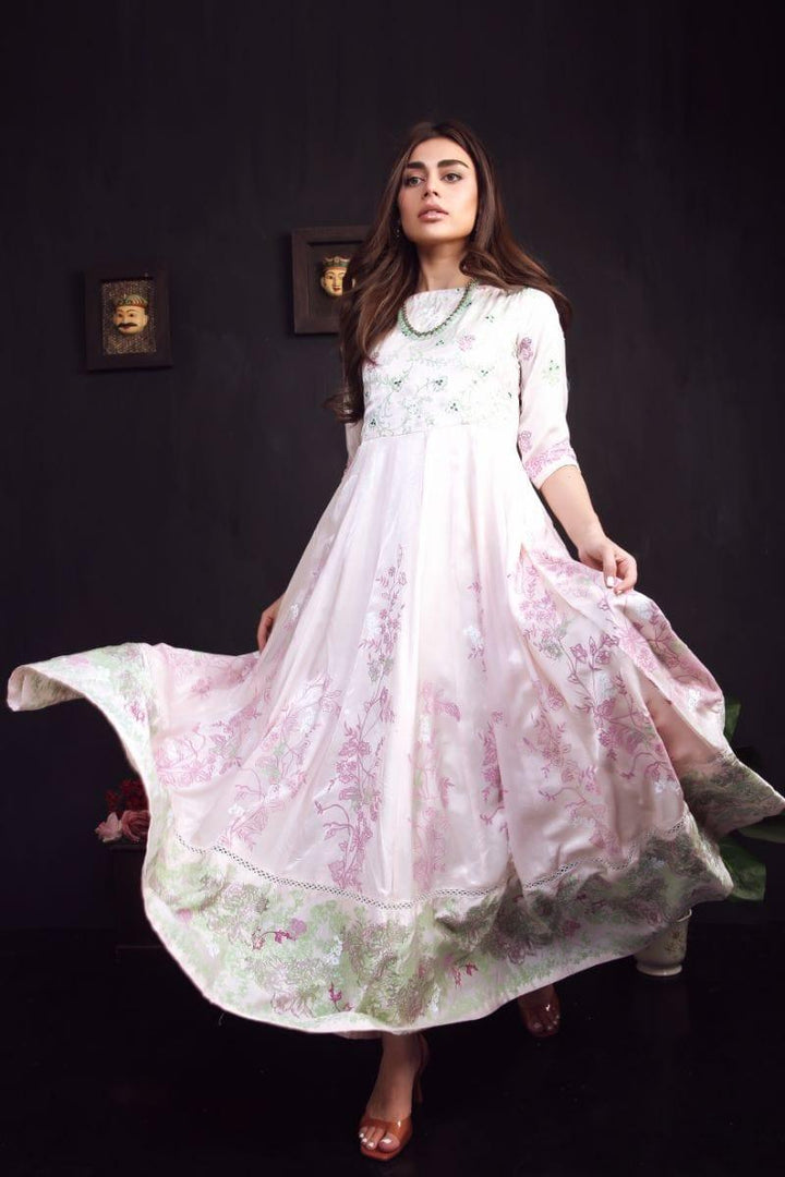 Sadia Aamir - Powder Pink Vasl - Block Print - 1 Piece