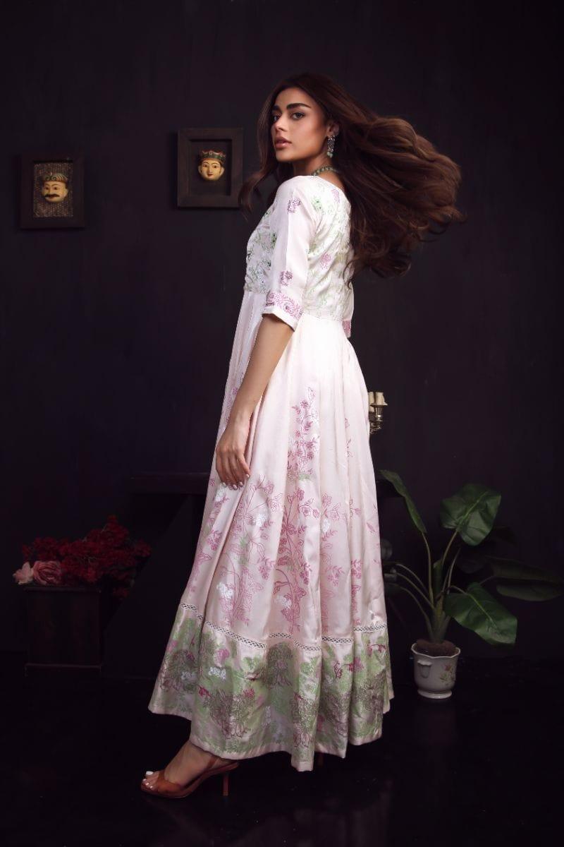 Sadia Aamir - Powder Pink Vasl - Block Print - 1 Piece