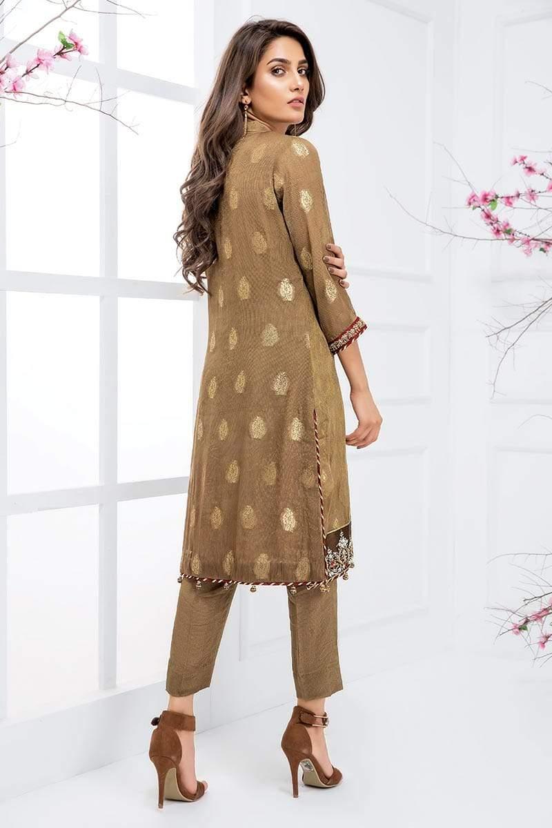 Sadia Aamir - Red Divine Elegance - SA-LP16 - Jamavar Silk - 1 Piece