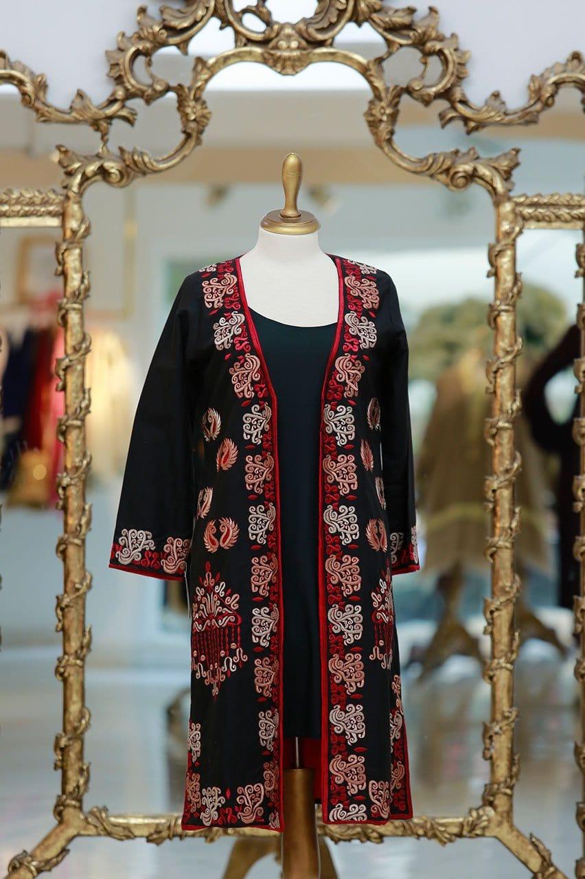Sanam Chaudhri - Black Embroidered Shirt