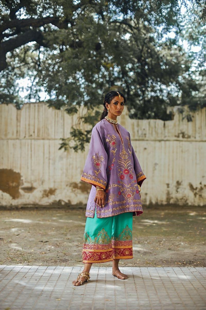 Sanam Chaudhri - Kasni Raw Silk Shirt and Izaar