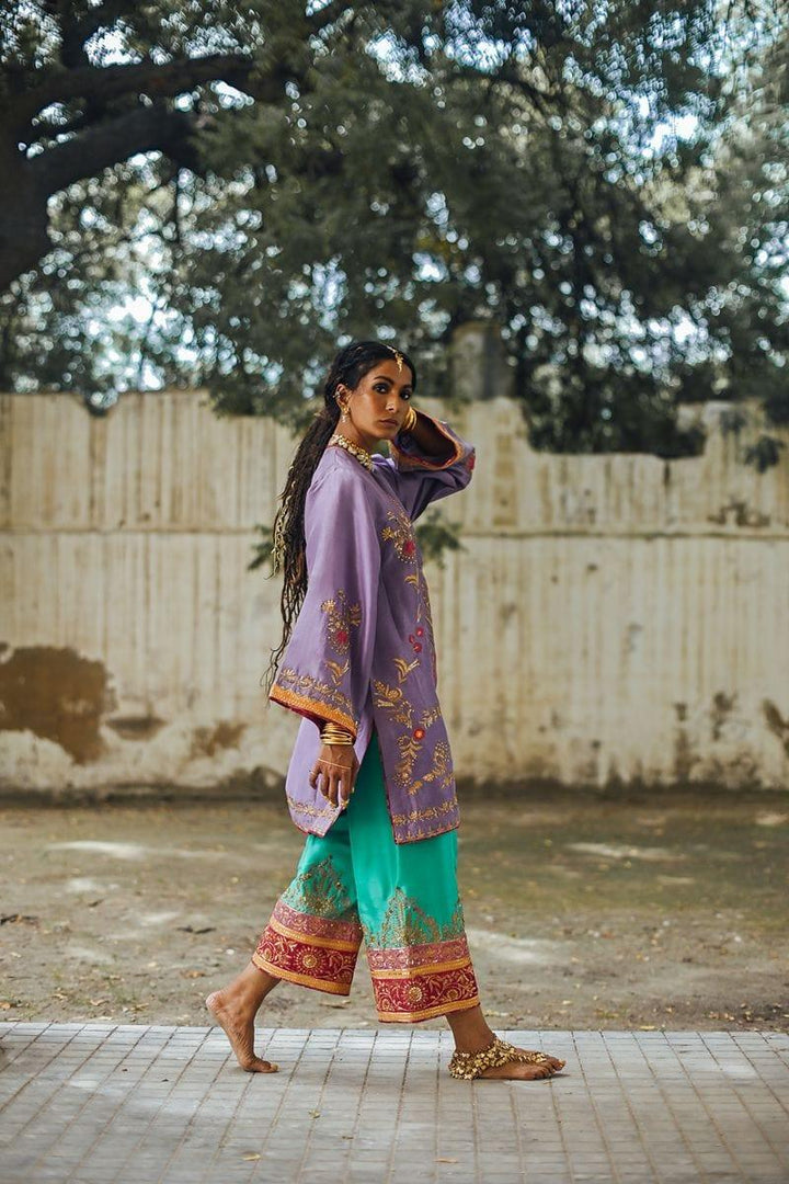 Sanam Chaudhri - Kasni Raw Silk Shirt and Izaar