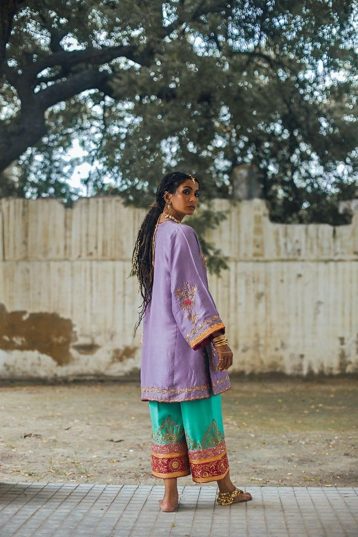 Sanam Chaudhri - Kasni Raw Silk Shirt and Izaar