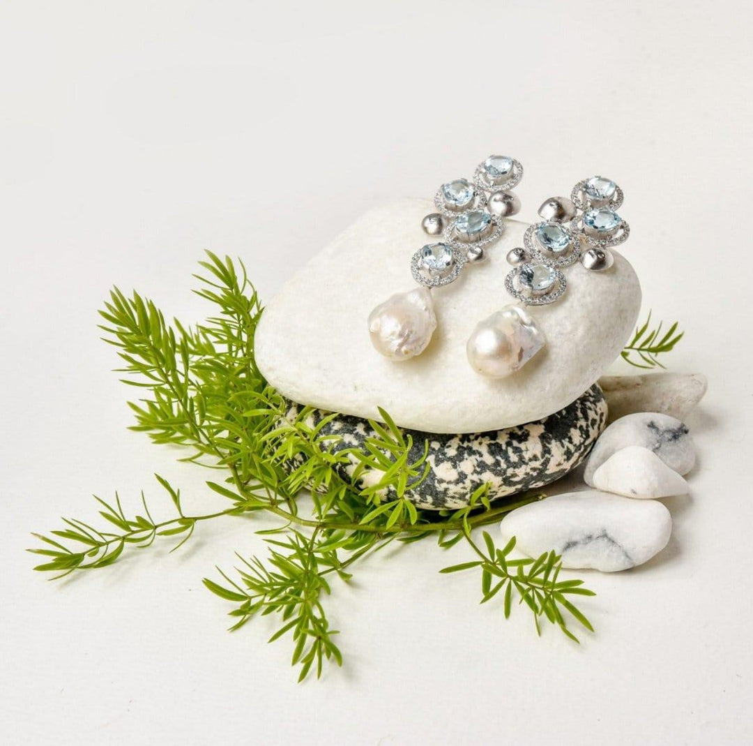 Shaista Jewelry - Aqua Earrings