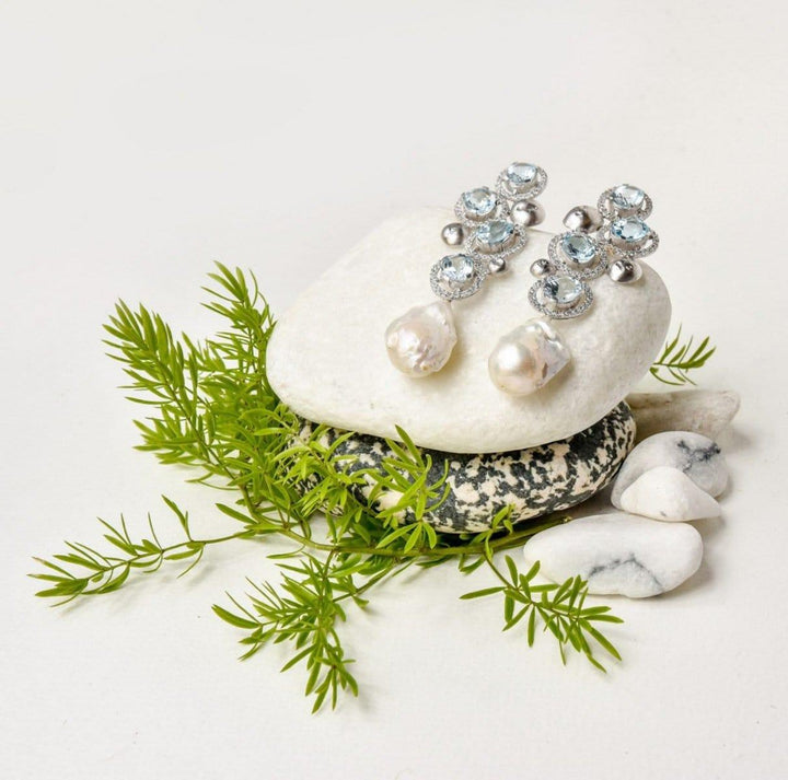 Shaista Jewelry - Aqua Earrings