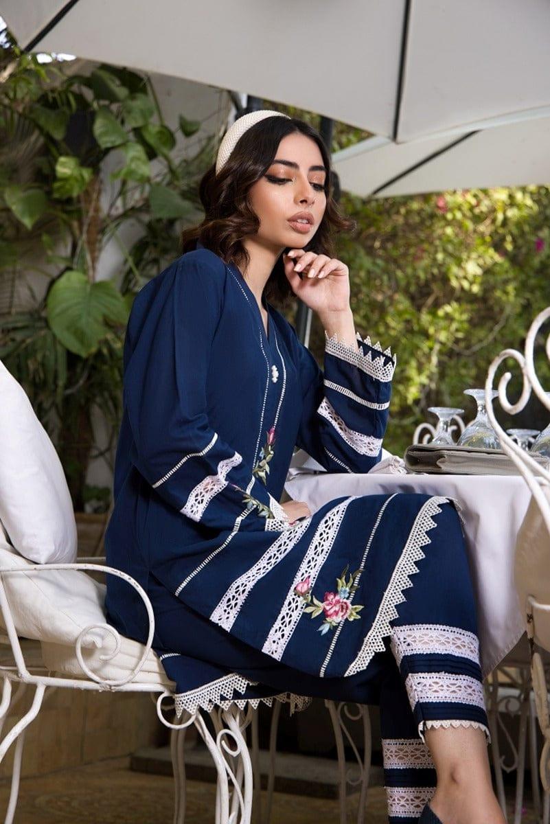 Shehrnaz - Navy Blue Shirt - SHK-1062