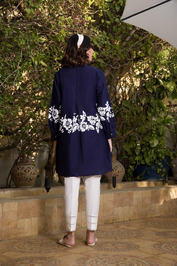 Shehrnaz - Navy Blue Top - SHK-1057