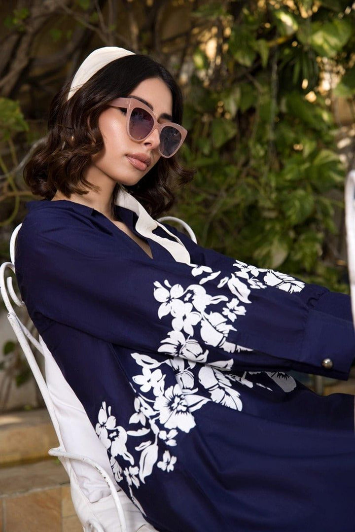 Shehrnaz - Navy Blue Top - SHK-1057