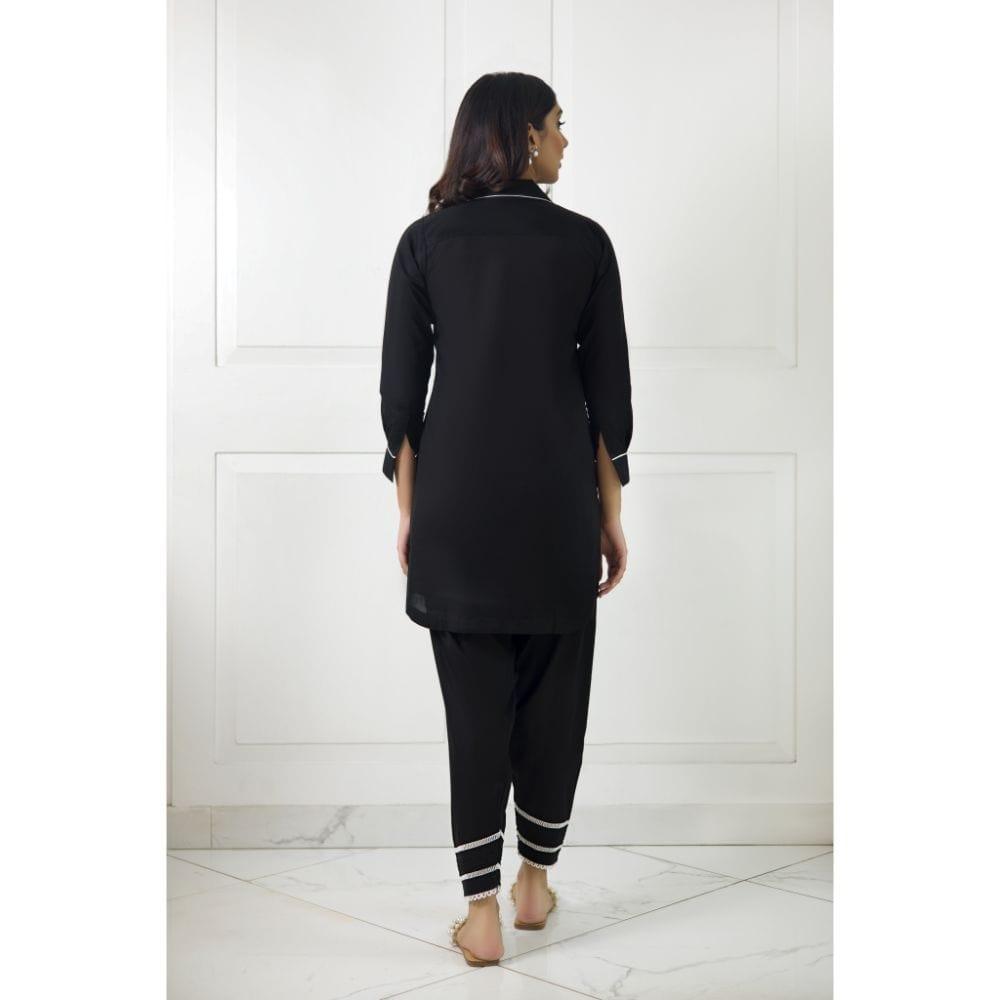 Shehrnaz - SHK-1010 - Black - Cotton - 2 Piece
